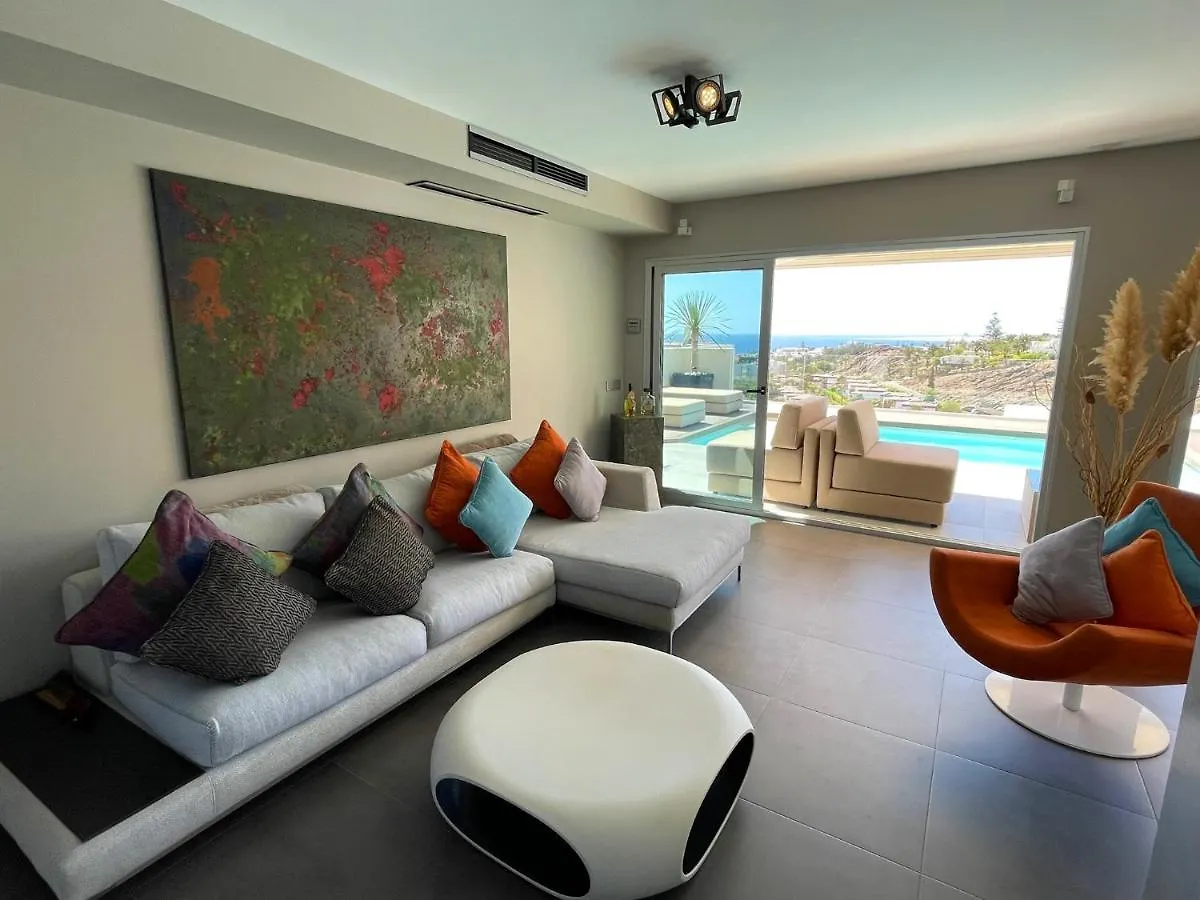 Luxury Villa Morelli With Seaview & Heated Pool Maspalomas